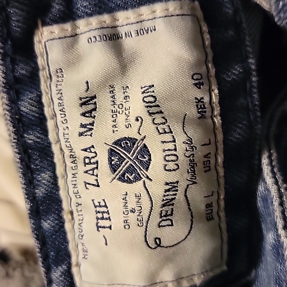 Zara Men's Denim Jacket Size Large RARE - Picture 6 of 6